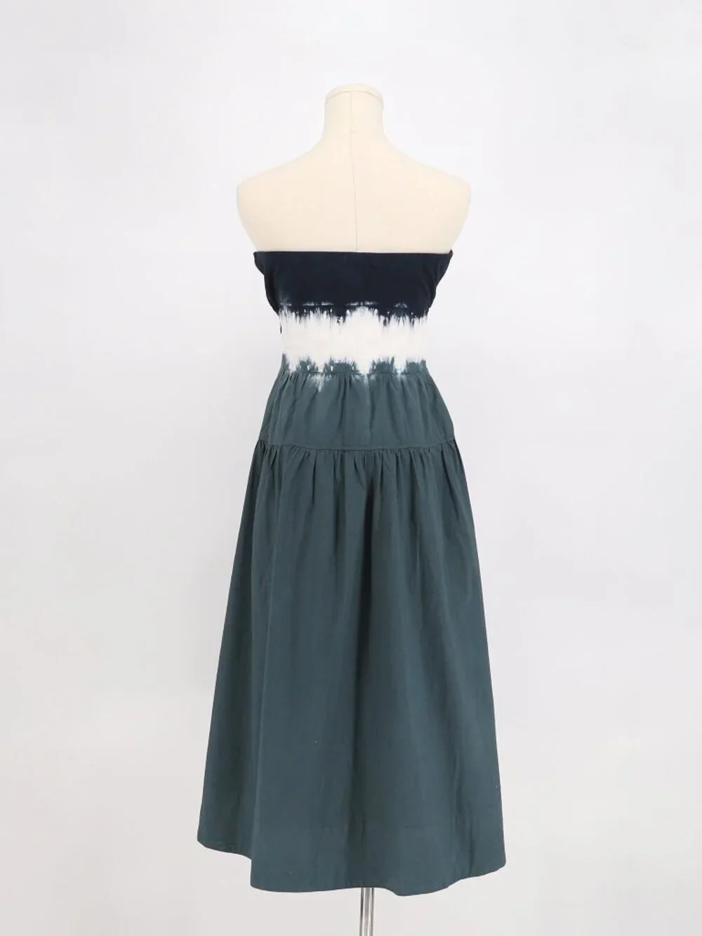 NWT J. CREW Strapless Drop Waist Dress in Dip Dye Midi Size 4